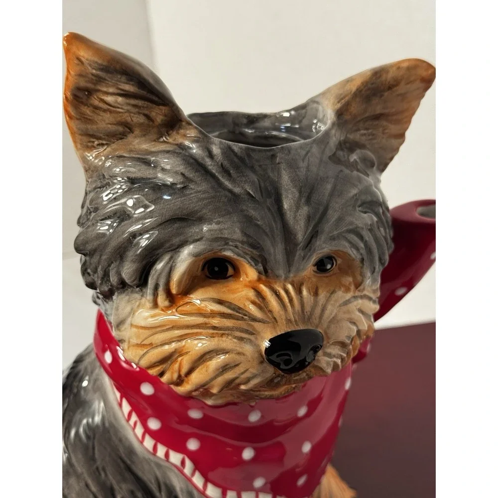Blue Sky Clayworks * Ruby * Black and Tan Dog * Ceramic Tea Pot *